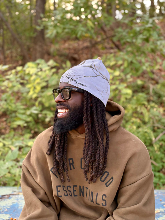 WHITE CAMO BEANIE