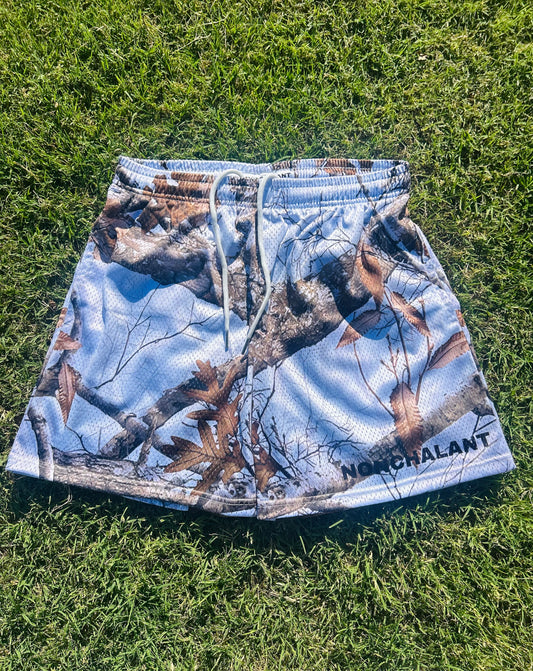 WHITE CAMO SHORTS